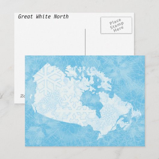 Groot Wit Noord-Canada - Bevroren! Briefkaart (Voorkant / Achterkant)