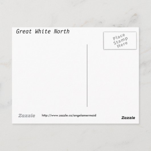 Groot Wit Noord-Canada - Bevroren! Briefkaart (Achterkant)