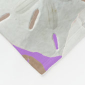 Groot wit zanddollars patroon lavendel fleece deken (Hoek)