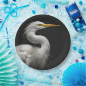 Groot wit zilveren zilveren portret II Papieren Bordje (Feest)