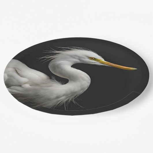 Groot wit zilveren zilveren portret II Papieren Bordje (Gekanteld)