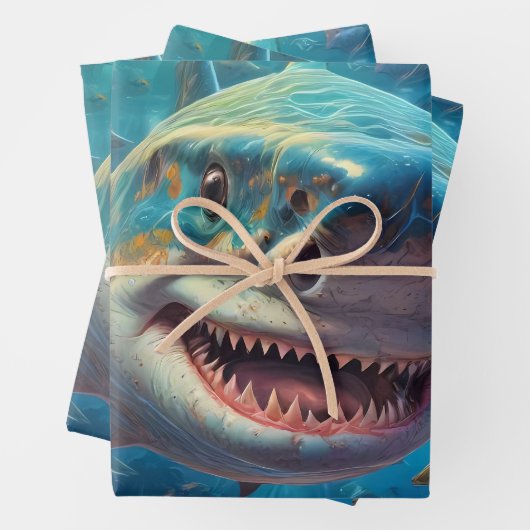 Groot wit zwemmen in het Zee Inpakpapier Vel (In situ)