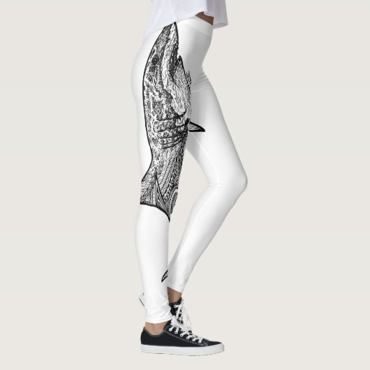 GROOT WITTE LEGGINGS (Rechts)