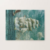  groot witzeilschip (1895) legpuzzel (Horizontaal)