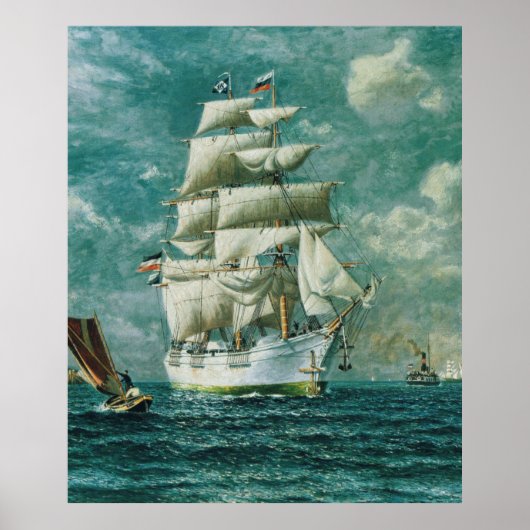  groot witzeilschip (1895) poster (Voorkant)