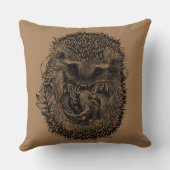 Groot worpkussen met slapende egel kussen (Achterkant)