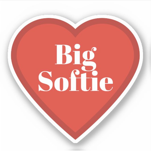 Groot Zachte Hart - Herkenbare Mood Sticker (Voorkant)