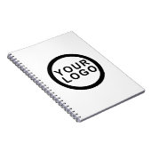 Groot Zakelijk Logo Modern Minimalistisch Wit Notitieboek (Rechterzijde)