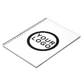 Groot Zakelijk Logo Modern Minimalistisch Wit Notitieboek (Linkerzijde)