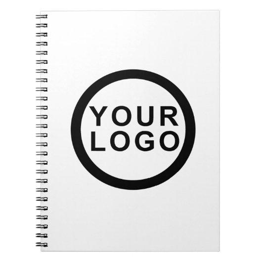 Groot Zakelijk Logo Modern Minimalistisch Wit Notitieboek (Voorkant)