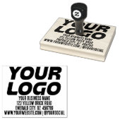 Groot zakelijk logo vet retouradres rubberstempel (Gestempeld)