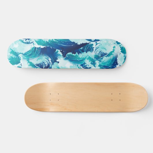 Groot zee- of oceaangolfontwerp persoonlijk skateboard (Horizontaal)