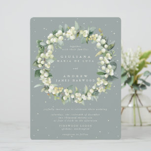 Groot zeeschuim-sneeuwbes+Eucalyptus Bruidsboeket Kaart