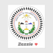 Groot zegel van de Navajo natie en stam, USA Sticker (Vel)