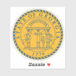 Groot zegel van de staat Georgia Sticker