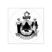 Groot zegel van de staat Maine | Rubberstempel (Afrduk)