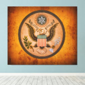  Groot ZEGEL van de Verenigde Staten 1890 Canvas Afdruk (Insitu (Houten vloer))