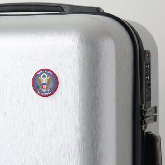 Groot zegel van de Verenigde Staten Circle Shape Magneet (Insitu (bagage))