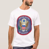 Groot zegel van de Verenigde Staten Circle Shape T-shirt (Voorkant)