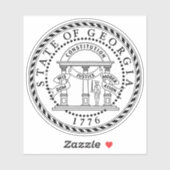 Groot Zegel van Georgië Sticker (Vel)