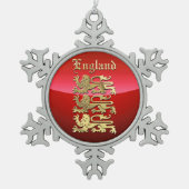 Groot zegel van koning Richard I Tin Sneeuwvlok Ornament (Voorkant)