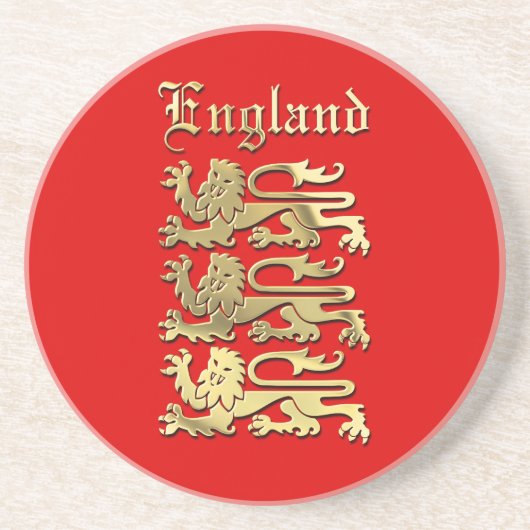 Groot zegel van koning Richard I Zandsteen Onderzetter (Voorkant)