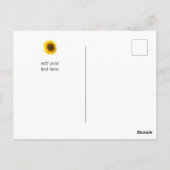 Groot zonnebloem briefkaart (Achterkant)