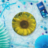 Groot Zonnebloempapier Bord (Feest)