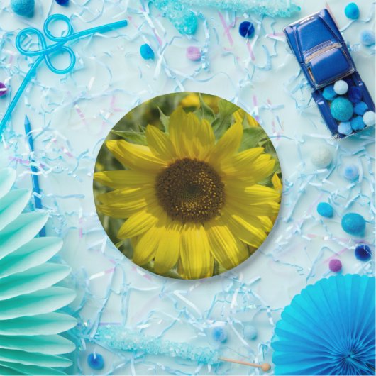 Groot Zonnebloempapier Bord (Feest)