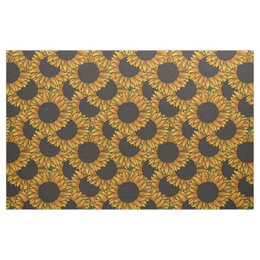 Groot Zonnebloemveld Stof (Yard (91,4 cm))