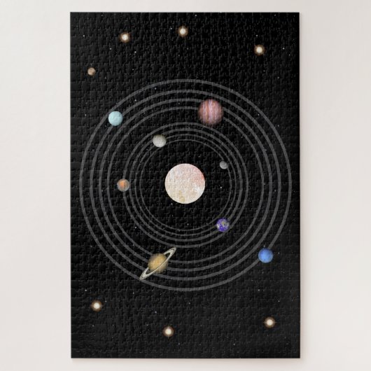 Groot zonnestelsel legpuzzel (Verticaal)