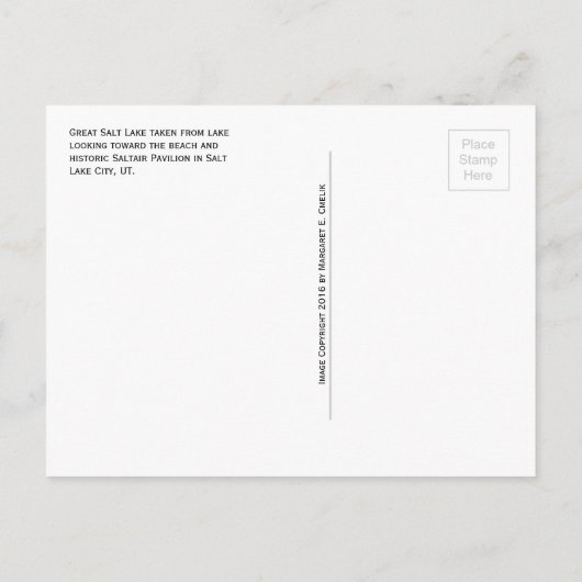 Groot Zoutmeer, Saltair Paviljoen, Bergen Briefkaart (Achterkant)