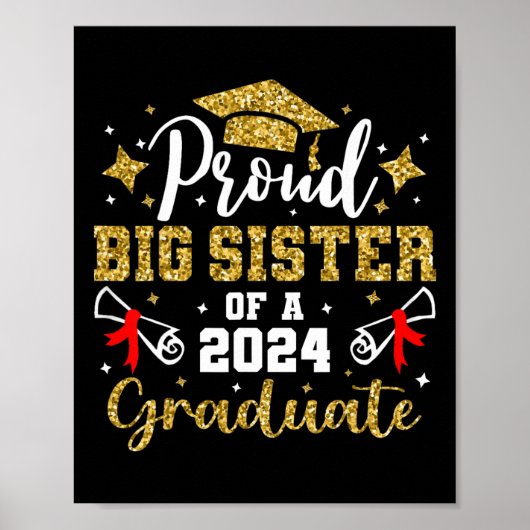 Groot Zusje CL van 2024 Afstuderen Senior Afstuder Poster (Voorkant)