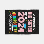 Groot Zusje van 2024 Kleuterschool Afstuderen Afst Fleece Deken (Voorkant (Horizontaal))