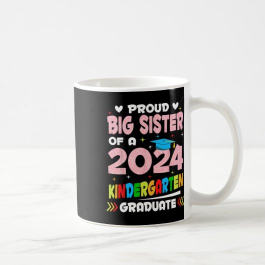 Groot Zusje van 2024 Kleuterschool Afstuderen Afst Koffiemok (Rechts)