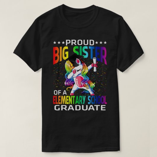 Groot zusje van een basisschool Afstuderen U T-shirt (Design voorkant)