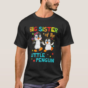 Groot Zusje Van Kleine Pinguïn Verjaardag Familie  T-shirt