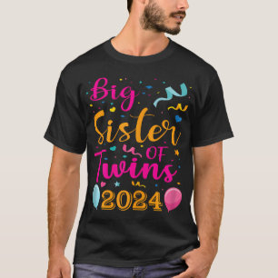 Groot Zusje van Tweelingen 2024 Zwangerschap Aanko T-shirt