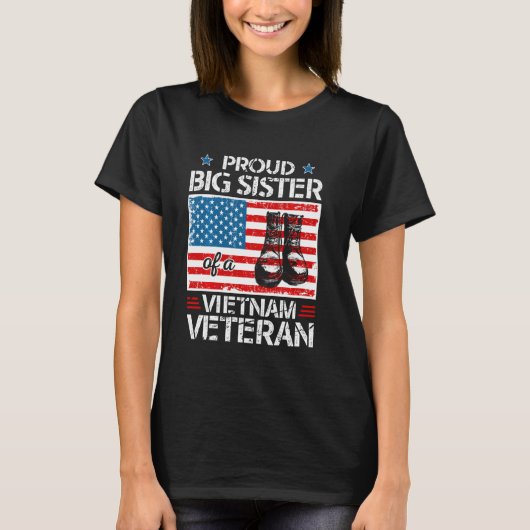 Groot zuster van de Viëtteriaanse patriottische VS T-shirt (Voorkant)