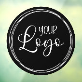 Groot zwart cirkel zakelijk logo raamsticker (Vel 3)