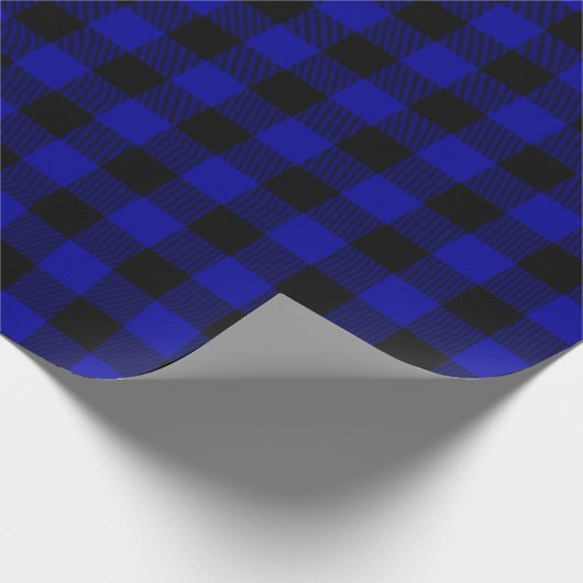 Groot zwart en blauw buffelpapier met vulling cadeaupapier (Hoek)