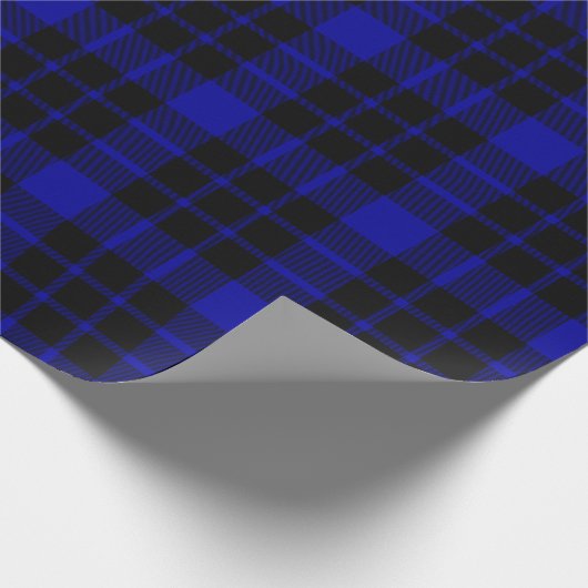 Groot zwart en blauw geplakt omslagpapier cadeaupapier (Hoek)