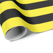 Groot zwart en geel stripes omslagpapier cadeaupapier (Rol Hoek)