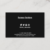 Groot zwart lettertype visitekaartje (Achterkant)