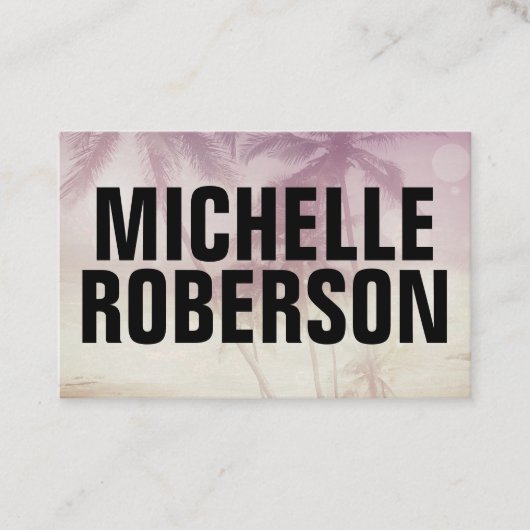 Groot zwart lettertype visitekaartje (Voorkant)