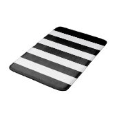 Groot zwart of wit - verticaal Striptiepatroon Badmat (Gekanteld)