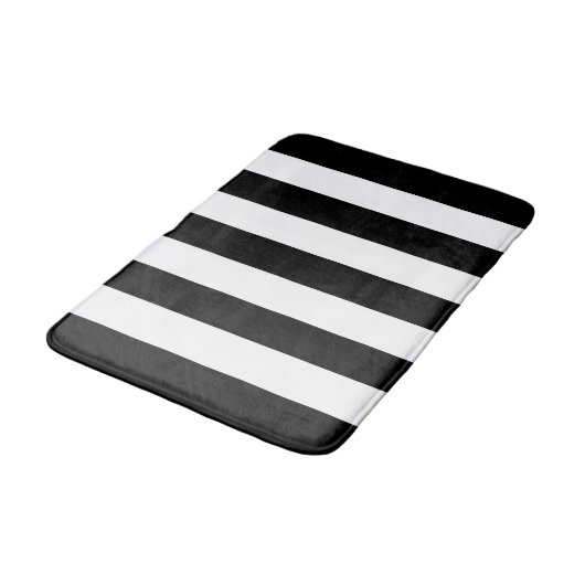 Groot zwart of wit - verticaal Striptiepatroon Badmat (Gekanteld)