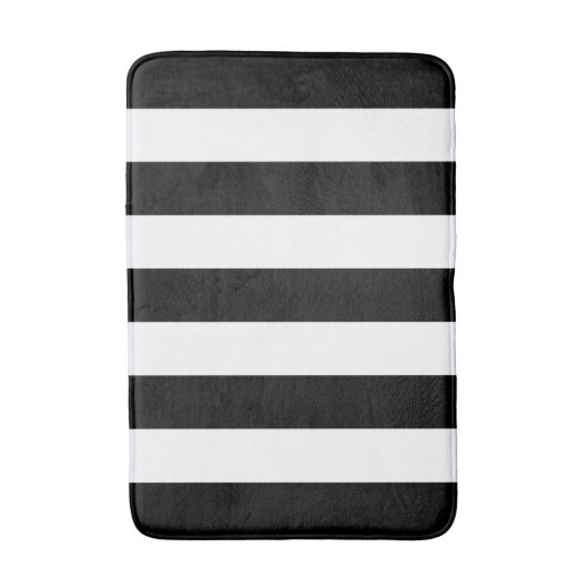 Groot zwart of wit - verticaal Striptiepatroon Badmat (Voorkant Verticaal)