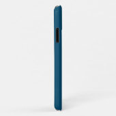 Groot zwart omlijnd monogram in Oceanblauw Case-Mate iPhone Case (Achterkant/rechts)