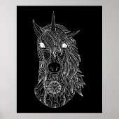 Groot zwart Poster voor Unicorn-kleuren (Voorkant)